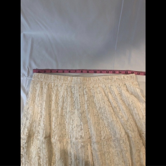 NEW $365‎ SEE BY CHLOÉ micro-pleat lace skirt Natural White [ SZ 44 ] - Picture 7 of 8